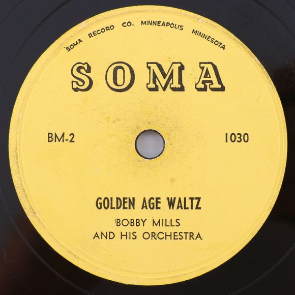 Bobby Mills - Farewell To Prague / Golden Age Waltz 10" 78 rpm Record 1030 Czech - Picture 3 of 16